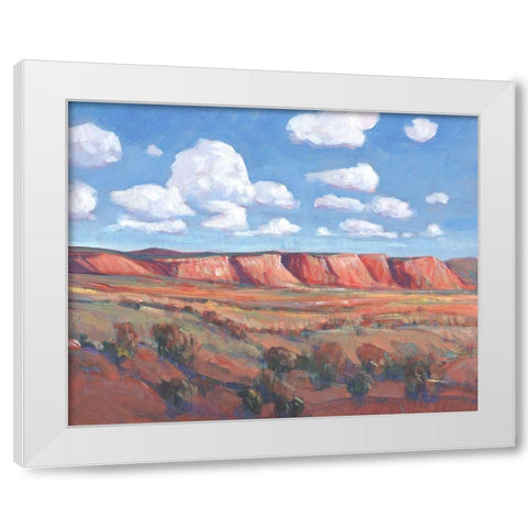 Distant Mesa II White Modern Wood Framed Art Print by OToole, Tim