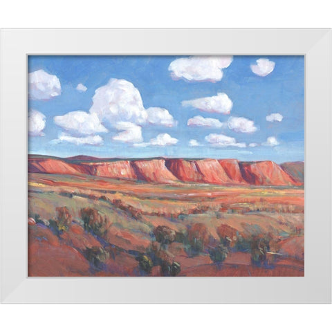 Distant Mesa II White Modern Wood Framed Art Print by OToole, Tim