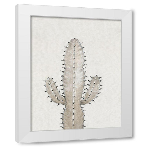 Cactus Study I White Modern Wood Framed Art Print by OToole, Tim