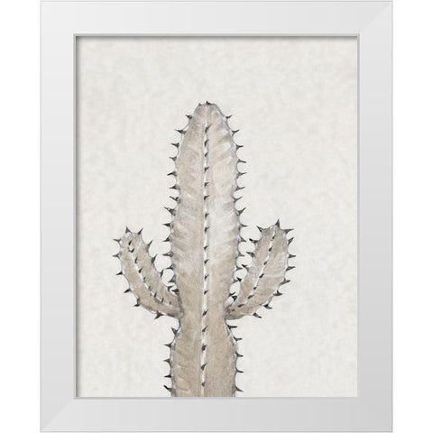 Cactus Study I White Modern Wood Framed Art Print by OToole, Tim