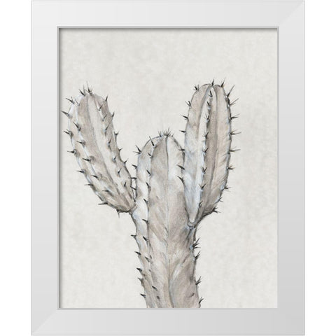 Cactus Study II White Modern Wood Framed Art Print by OToole, Tim