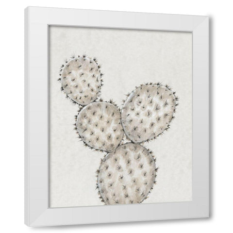 Cactus Study IV White Modern Wood Framed Art Print by OToole, Tim