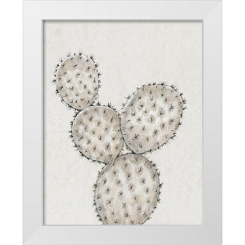 Cactus Study IV White Modern Wood Framed Art Print by OToole, Tim