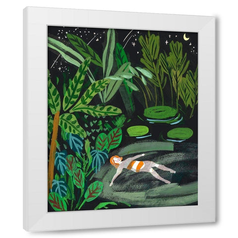 Lost in the Garden III White Modern Wood Framed Art Print by Wang, Melissa