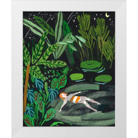 Lost in the Garden III White Modern Wood Framed Art Print by Wang, Melissa