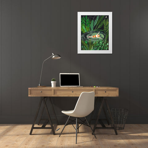 Lost in the Garden IV White Modern Wood Framed Art Print by Wang, Melissa