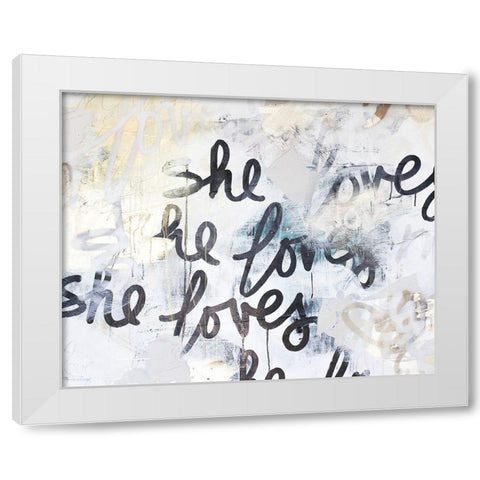 Crazy Love I White Modern Wood Framed Art Print by Youngstrom, Kent