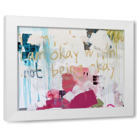Im Okay II White Modern Wood Framed Art Print by Youngstrom, Kent