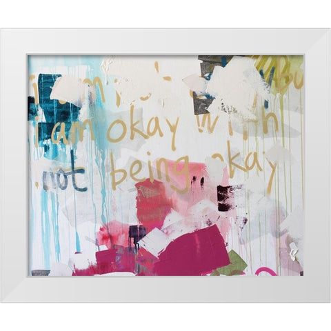 Im Okay II White Modern Wood Framed Art Print by Youngstrom, Kent