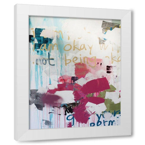 Im Okay III White Modern Wood Framed Art Print by Youngstrom, Kent