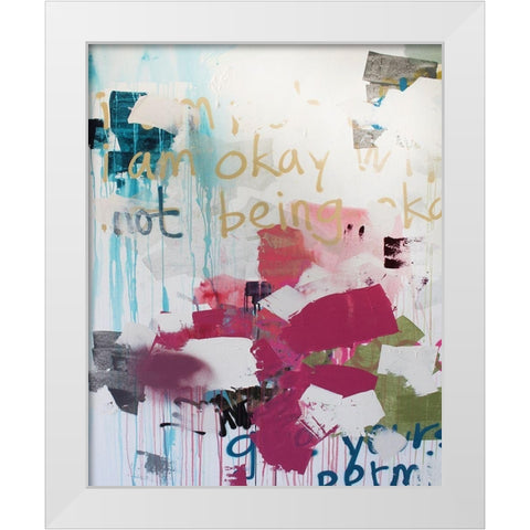 Im Okay III White Modern Wood Framed Art Print by Youngstrom, Kent