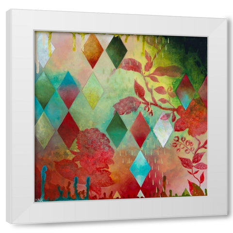 Cheerful II White Modern Wood Framed Art Print by Robinson, Heather