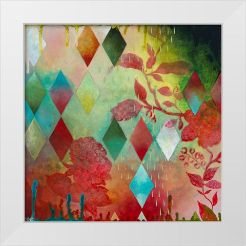 Cheerful II White Modern Wood Framed Art Print by Robinson, Heather