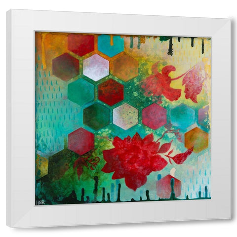 Cheerful III White Modern Wood Framed Art Print by Robinson, Heather