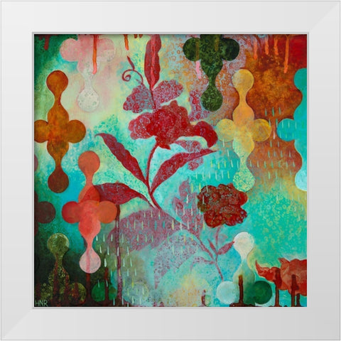 Cheerful VI White Modern Wood Framed Art Print by Robinson, Heather