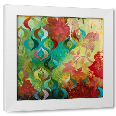 Cheerful VII White Modern Wood Framed Art Print by Robinson, Heather