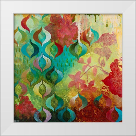 Cheerful VII White Modern Wood Framed Art Print by Robinson, Heather