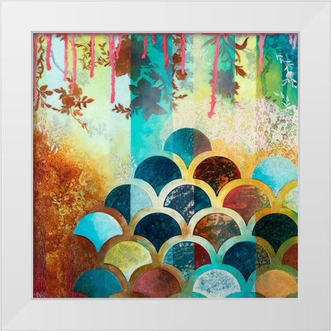 Cheerful IX White Modern Wood Framed Art Print by Robinson, Heather
