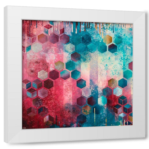 Shimmery I White Modern Wood Framed Art Print by Robinson, Heather