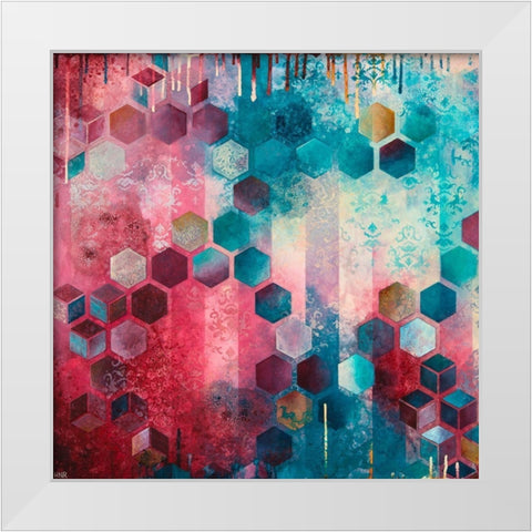 Shimmery I White Modern Wood Framed Art Print by Robinson, Heather