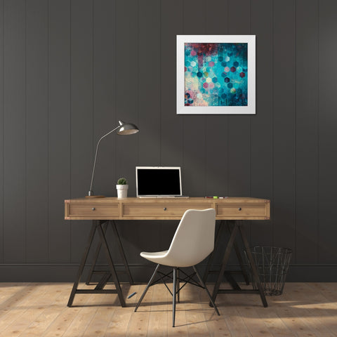 Shimmery II White Modern Wood Framed Art Print by Robinson, Heather