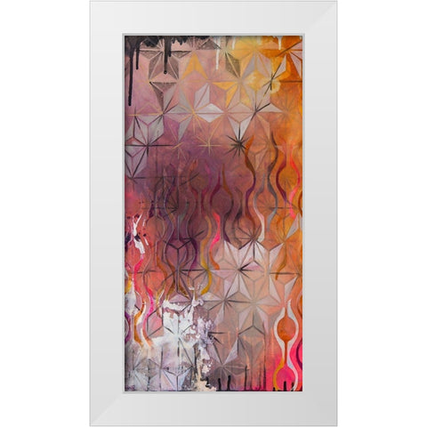 Asanoha I White Modern Wood Framed Art Print by Robinson, Heather