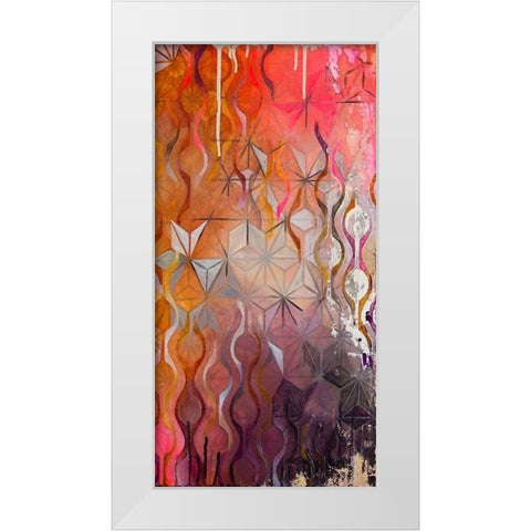 Asanoha II White Modern Wood Framed Art Print by Robinson, Heather