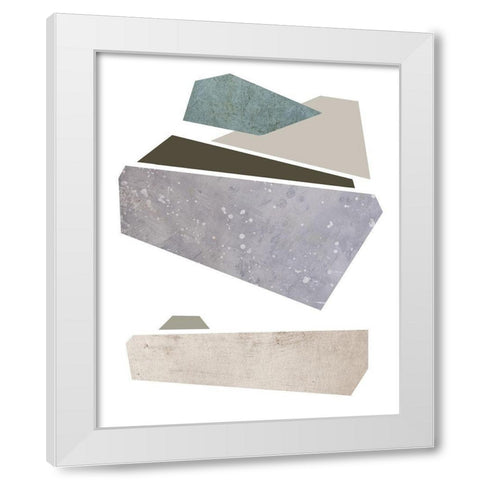 Slab Sections III White Modern Wood Framed Art Print by Green, Jacob