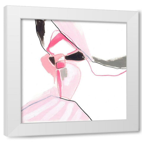 Salon Rouge II White Modern Wood Framed Art Print by Vess, June Erica