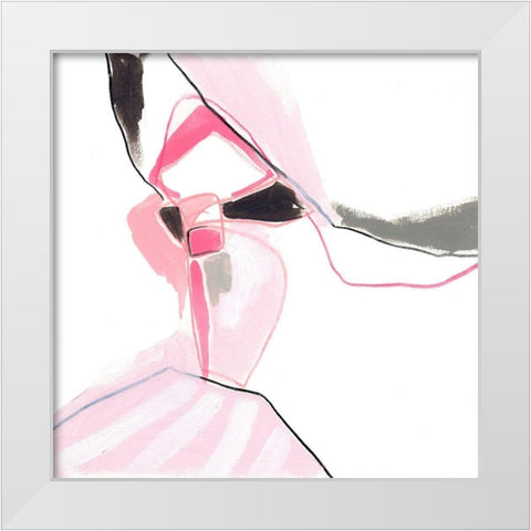 Salon Rouge II White Modern Wood Framed Art Print by Vess, June Erica