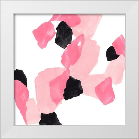 Salon Rouge III White Modern Wood Framed Art Print by Vess, June Erica