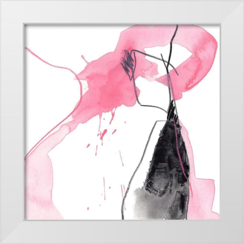 Salon Rouge IV White Modern Wood Framed Art Print by Vess, June Erica