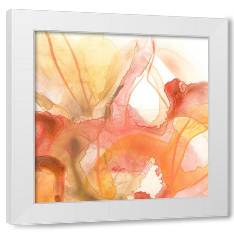 Sunset Marble I White Modern Wood Framed Art Print by Vess, June Erica