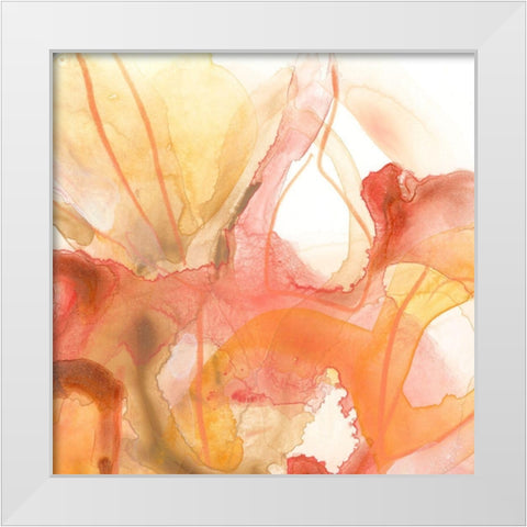 Sunset Marble I White Modern Wood Framed Art Print by Vess, June Erica