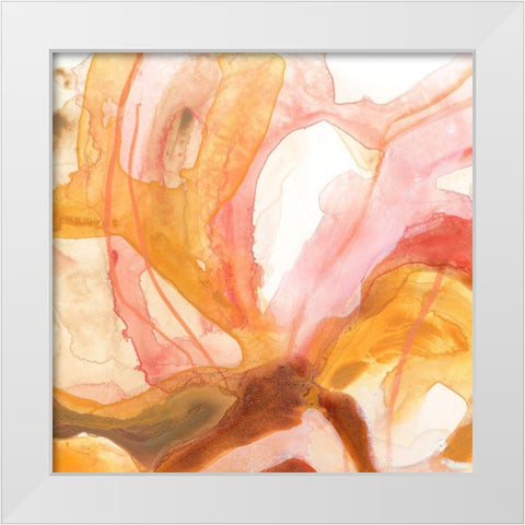 Sunset Marble IV White Modern Wood Framed Art Print by Vess, June Erica