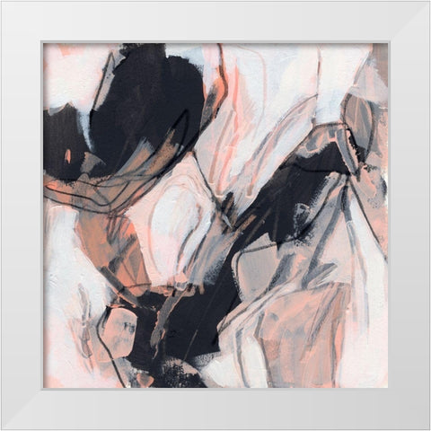 Tangerine Tango II White Modern Wood Framed Art Print by Vess, June Erica