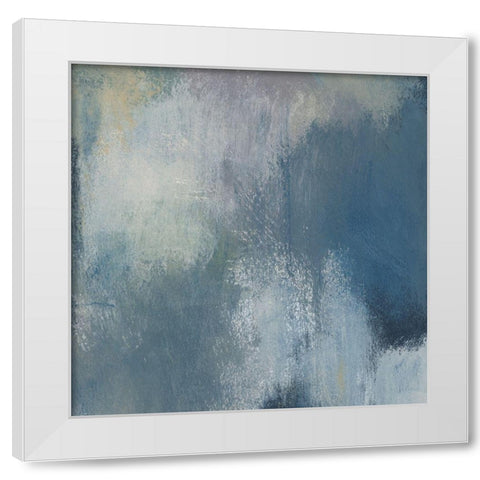 Azure Blend II White Modern Wood Framed Art Print by Moore, Regina