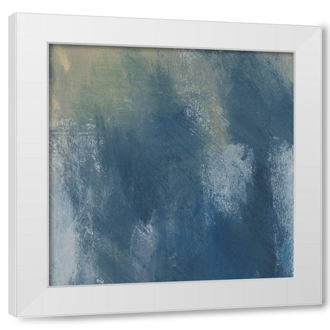 Azure Blend III White Modern Wood Framed Art Print by Moore, Regina