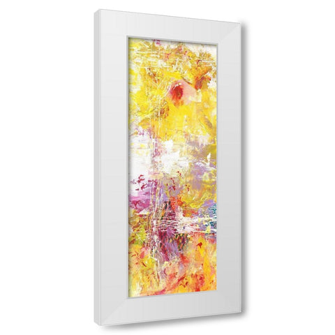 Yellow Abstract I White Modern Wood Framed Art Print by Arbel, Lori