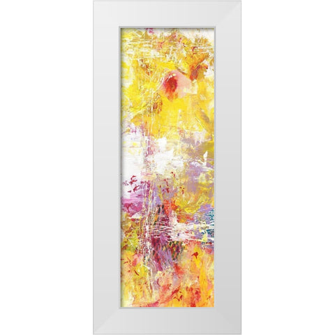 Yellow Abstract I White Modern Wood Framed Art Print by Arbel, Lori