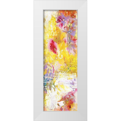 Yellow Abstract II White Modern Wood Framed Art Print by Arbel, Lori