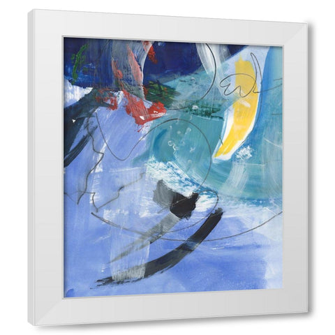 Tribal Symbols I White Modern Wood Framed Art Print by Combs, Joyce