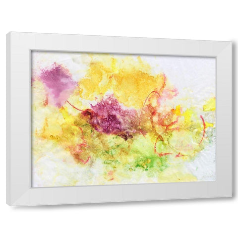 Flower Song I White Modern Wood Framed Art Print by Combs, Joyce