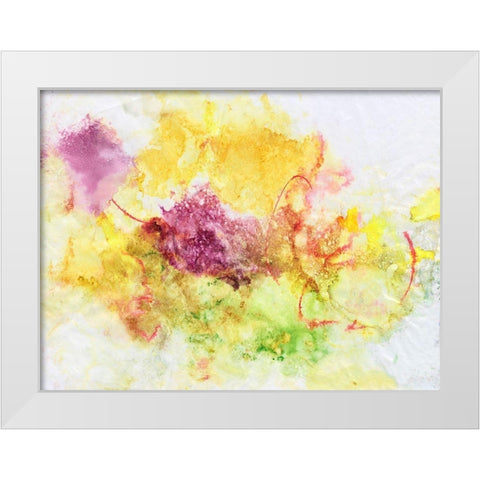 Flower Song I White Modern Wood Framed Art Print by Combs, Joyce