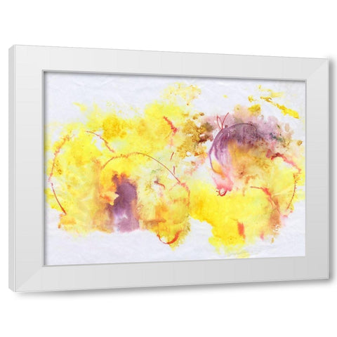 Flower Song II White Modern Wood Framed Art Print by Combs, Joyce