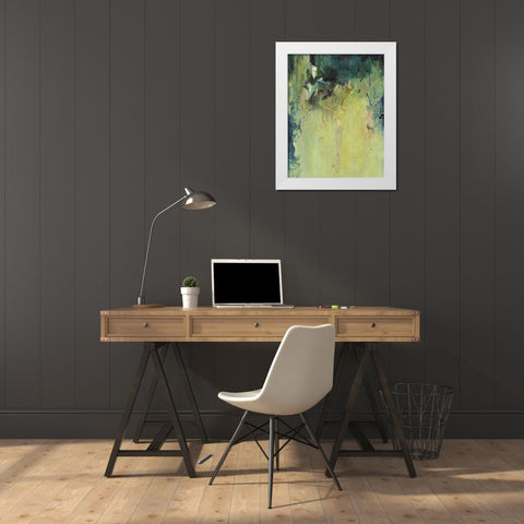 Paradise Falls I White Modern Wood Framed Art Print by Combs, Joyce
