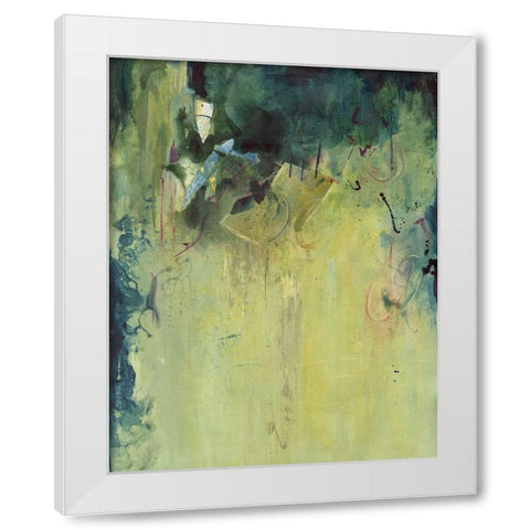 Paradise Falls I White Modern Wood Framed Art Print by Combs, Joyce