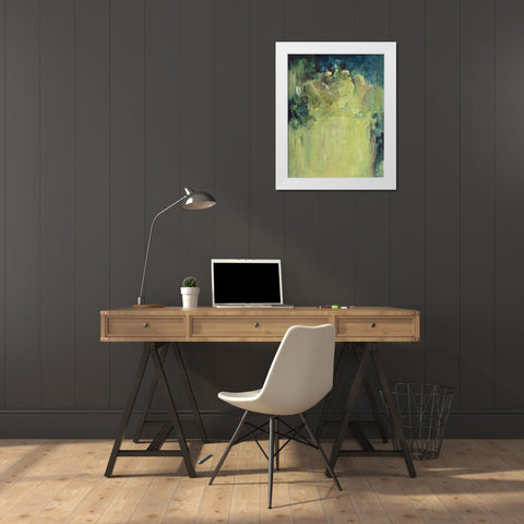 Paradise Falls II White Modern Wood Framed Art Print by Combs, Joyce