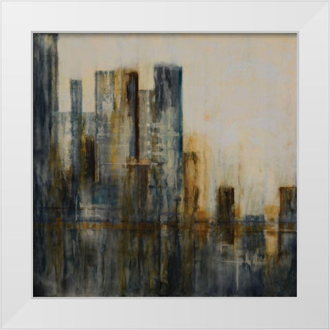 Vantage White Modern Wood Framed Art Print by Shanti, Shima