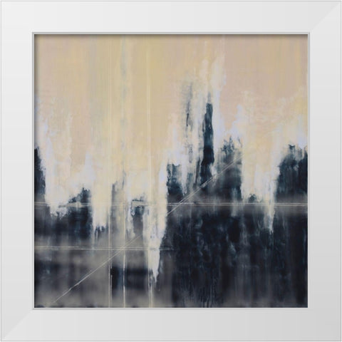 Urban Peace White Modern Wood Framed Art Print by Shanti, Shima
